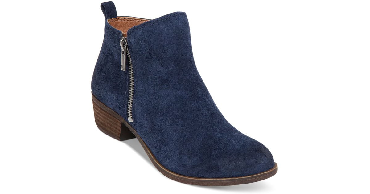 lucky brand navy blue booties