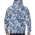 thumbnail image 7 of Sikiie Blue Paisley Pattern Vintage Men's Hoodie, Essentials Hoodie, Sweatshirt, Pullover Hooded Sweatshirt for Men-Large, 7 of 7