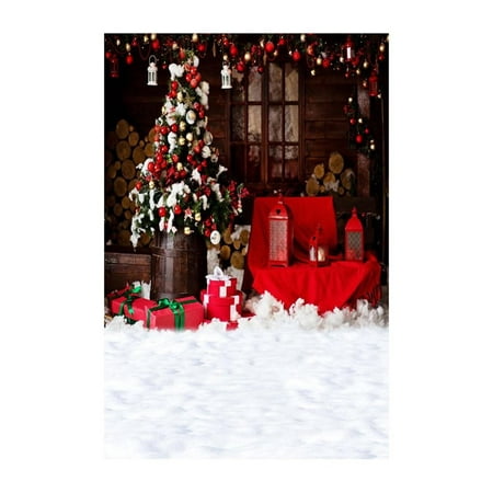 Image of YUEHAO Christmas Decorations Clearance Home Decor Christmas Backdrops Snowman 3X5Ft Lantern Background Photography Studio Shooting Props A