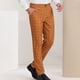 thumbnail image 5 of Pantalones rectos de corte recto con estampado de cuadros y bolsillos para hombre, pantalones casuales con botones, 5 of 6