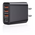 thumbnail image 2 of Cargador Turbo Universal Pared 4 Usb Tipo C Carga Rápida Negro Comerliv 20W, 2 of 7
