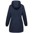 thumbnail image 5 of Women's Plus Size Long Waterproof Rain Jacket, Lightweight Hooded Windbreaker, Casual Outdoor Hiking Coat, Foldable Raincoat for Travel, All Season Rainwear, Packable Rain Jacket Navy XXXL, 5 of 6