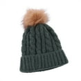 thumbnail image 2 of Hfnxid Women's Winter Solid-Color Fleece-Lined Ear-Covering Beanie, Thick Thermal Cuffed Skull Cap with Foldable Brim, Cozy Stretchy Pull-On Hat for Cold Days, 2 of 2