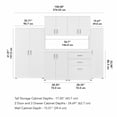 thumbnail image 6 of Universal 108W 6 Piece Modular Storage Set in White - Engineered Wood, 6 of 7