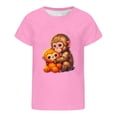 thumbnail image 5 of Boys Monkey Graphic Print Short Sleeve Punch T Shirt Casual Crew Neck Tee for Kids Comfortable Youth Basic Top, 5 of 5