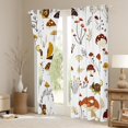 thumbnail image 3 of jejeloiu Kawaii Snail Turtle Blackout Curtains Set of 2 (52x84 Each),Rustic Mushroom Fuflower Window Curtains,White Brown Curtains and Drapes For Girls Kids,Super Cozy Room Decor, 3 of 6
