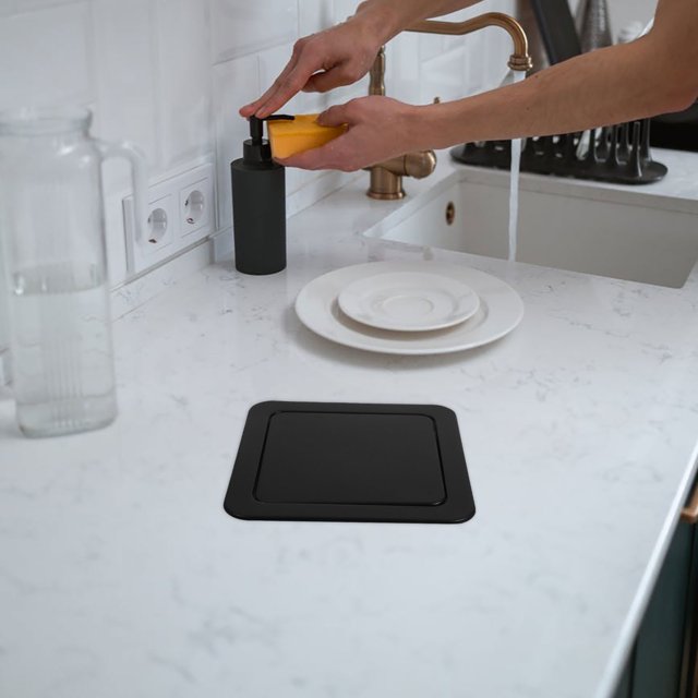 unbranded Abatible De Acero Inoxidable Para Basurero Empotrado En Encimeras De Cocina