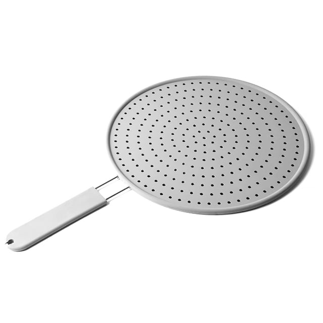 Monstrate Tapa de sartén de acero inoxidable con pantalla antisalpicaduras apta para microondas Cocina y Comedor