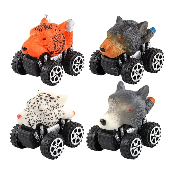 Xihbxyly Palets de Liquidación a La Venta Coche de Dinosaurio para Niños con Tracción En Las 4 Ruedas, Acrobacias, Competición, 4 Piezas