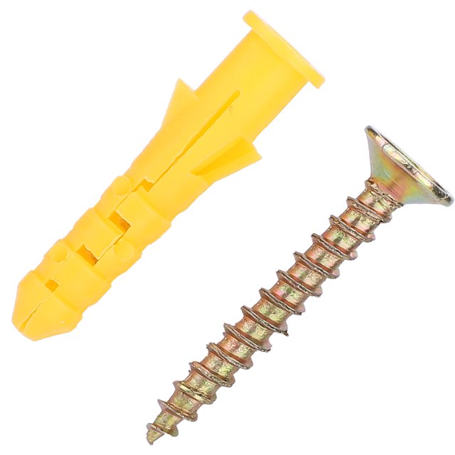 Bouchon Mural d'Expansion Vis Auto-Tapotage Bouchon Mural Plastique Vis Murale Plastique Bouchon Mural d'Expansion Fixations Vis Auto-Tapotage Kit de Matériel M6