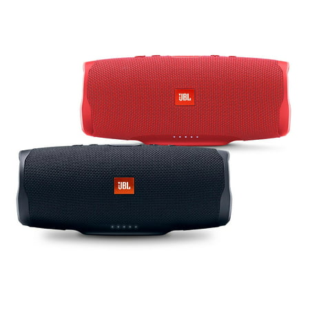 JBL Charge 4 Black and Red Portable Bluetooth Speaker Pair
