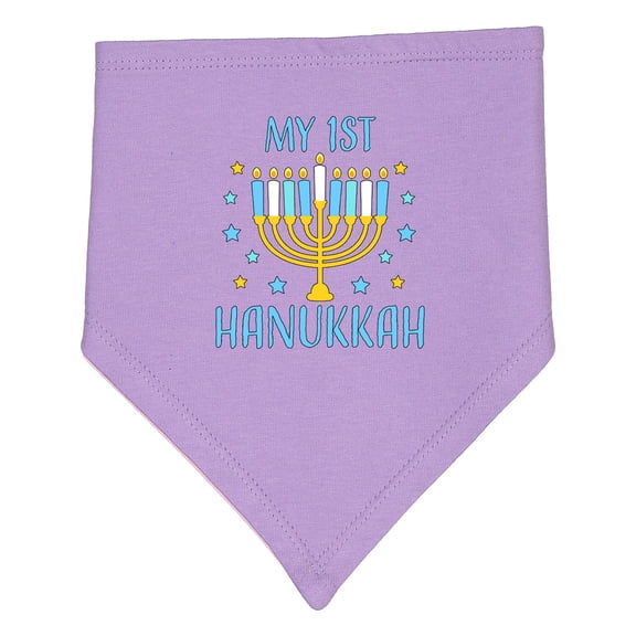 Inktastic My 1st Hanukkah with Menorah and Stars Baby Bandana Bib