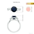 thumbnail image 6 of ANGARA Natural 2.2 ct Blue Sapphire Crossover Engagement Ring in 14K White Gold for Women (Size-8mm) | September Birthstone, Anniversary, Jewelry Gift for Women | Natural Sapphire Ring, 6 of 10