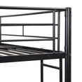 thumbnail image 6 of Harper & Bright Designs Full Size Metal Bunk Bed with Trundle, Full Over Full Metal Bed Frame with Ladder and Guardrail for Bedroom , Black, 6 of 7