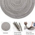 thumbnail image 3 of Round Placemats Set of 4 Round Braided Placemats 15 Inch Table Mats for Dining Tables Washable Heat Resistant Place mats for Party BBQ Christmas and Everyday Use (Black), 3 of 6