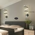 thumbnail image 4 of Modern Indoor White Curved Line Wall Light LED Bedroom Sconce Lighting Reading Lamp Fixtures, 4 of 24