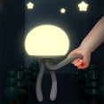 thumbnail image 3 of Luz nocturna para niños │ Luz nocturna LED recargable para bebé │ Luz de bebé con control táctil regulable con 1200 mAh recargable │ Linda forma de medusa (negro) JAMW Sencillez, 3 of 5