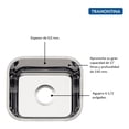 thumbnail image 3 of Fregadero Tarja Acero Inoxidable 40x34cm Cocina Tramontina Tramontina 94081505, 3 of 5