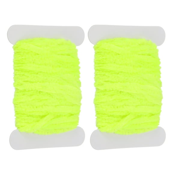 Uxcell Chenille Fly Tying Total 10 M, 2 Pack Rayon Chenille Fly Tying Materials for Making Fishing Hook, Yellow