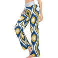 thumbnail image 3 of Women's Ethnic Boho Aztec Mandala Pajama Pants, Casual Pajama Bottoms Lounge Pants Wide Leg, 3 of 7