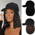 thumbnail image 3 of YEKEYI Hat Wig for Women, Short Wave Baseball Cap Wig with Curly Synthetic Hair Extensions, 3 of 9