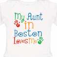 thumbnail image 4 of Inktastic My Aunt in Boston Loves Me Boys or Girls Long Sleeve Baby Bodysuit, 4 of 5