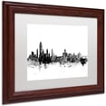 thumbnail image 2 of Trademark Fine Art "Albany New York Skyline B&W" Canvas Art by Michael Tompsett, White Matte, Wood Frame, 2 of 4