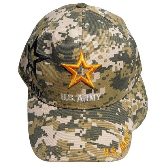 Army Star W/ Shadow ACU Digital Camo Embroidered Cap Hat CAP501SC - Licensed