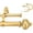 Gold, variant on eTeckram 1" Double Curtain Rod with Albert Finials and holdbacks (28''-48'', Black gold)