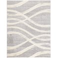 thumbnail image 3 of SAFAVIEH Adirondack Collection ADR125B Modern Wave Distressed Non-Shedding Living Room Bedroom Dining Home Office Area Rug, 9' x 12', Grey / Cream, 3 of 4
