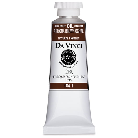 Da Vinci Artists' Oil Color - Arizona Brown Ochre, 37 ml Tube