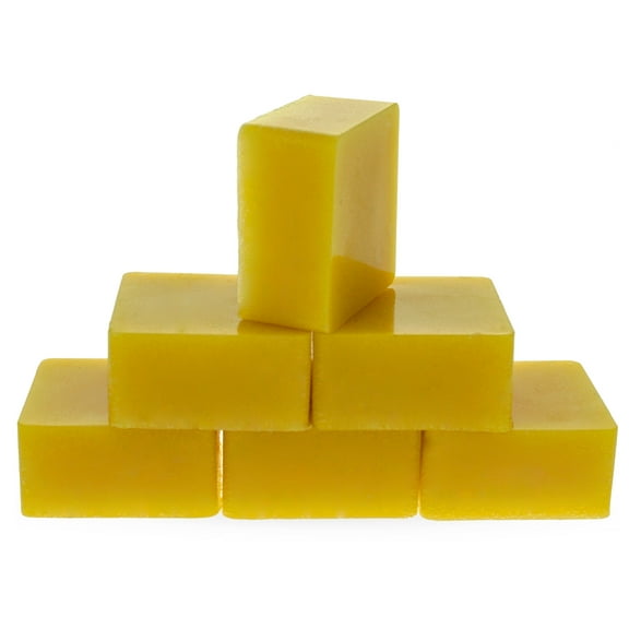 Set of 6 Yellow Color Triple Filtered Square Beeswaxes 2.4 oz
