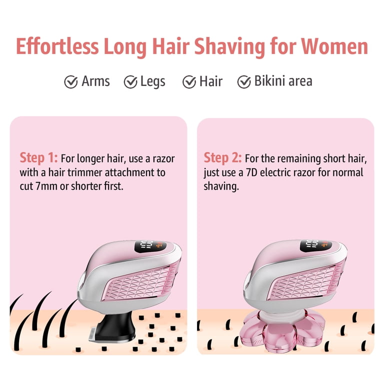 Nogroa Electric Razor for Women, 7D Wet Dry Shaver, 5 in 1  display picture 2