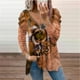 thumbnail image 2 of Top de camiseta informal con estampado de flores rosas y cremallera con cuello en V a la moda para mujer Fridja  hj4455, 2 of 5