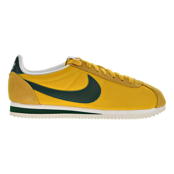 instante Servicio Tiempos antiguos Nike Classic Cortez Nylon Premium Men's Shoes Yellow Ochre/Sail/Gorge Green  876873-700 - Walmart.com
