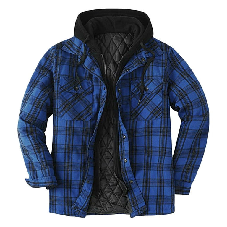 Flannel jacket top with hood walmart