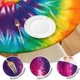 thumbnail image 4 of Colorful Tie Dye Pattern Round Fitted Tablecloth with Elastic Edge,Dining Table Cover Waterproof,Outdoor Round Tablecloth for Camping,Dining,Indoor and Outdoor, 4 of 7