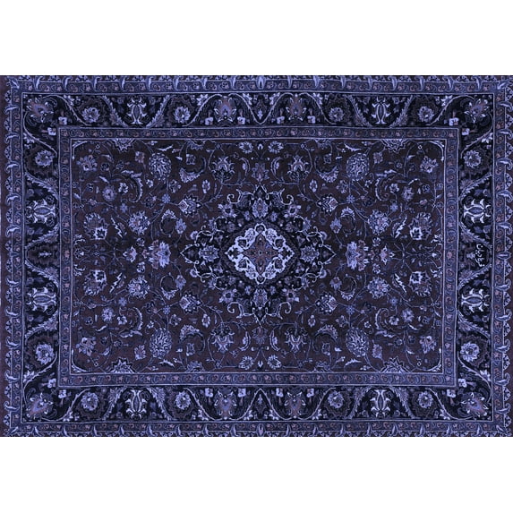 Ahgly Company Machine Washable Indoor Rectangle Persian Blue Traditional Area Rugs, 2' x 3'
