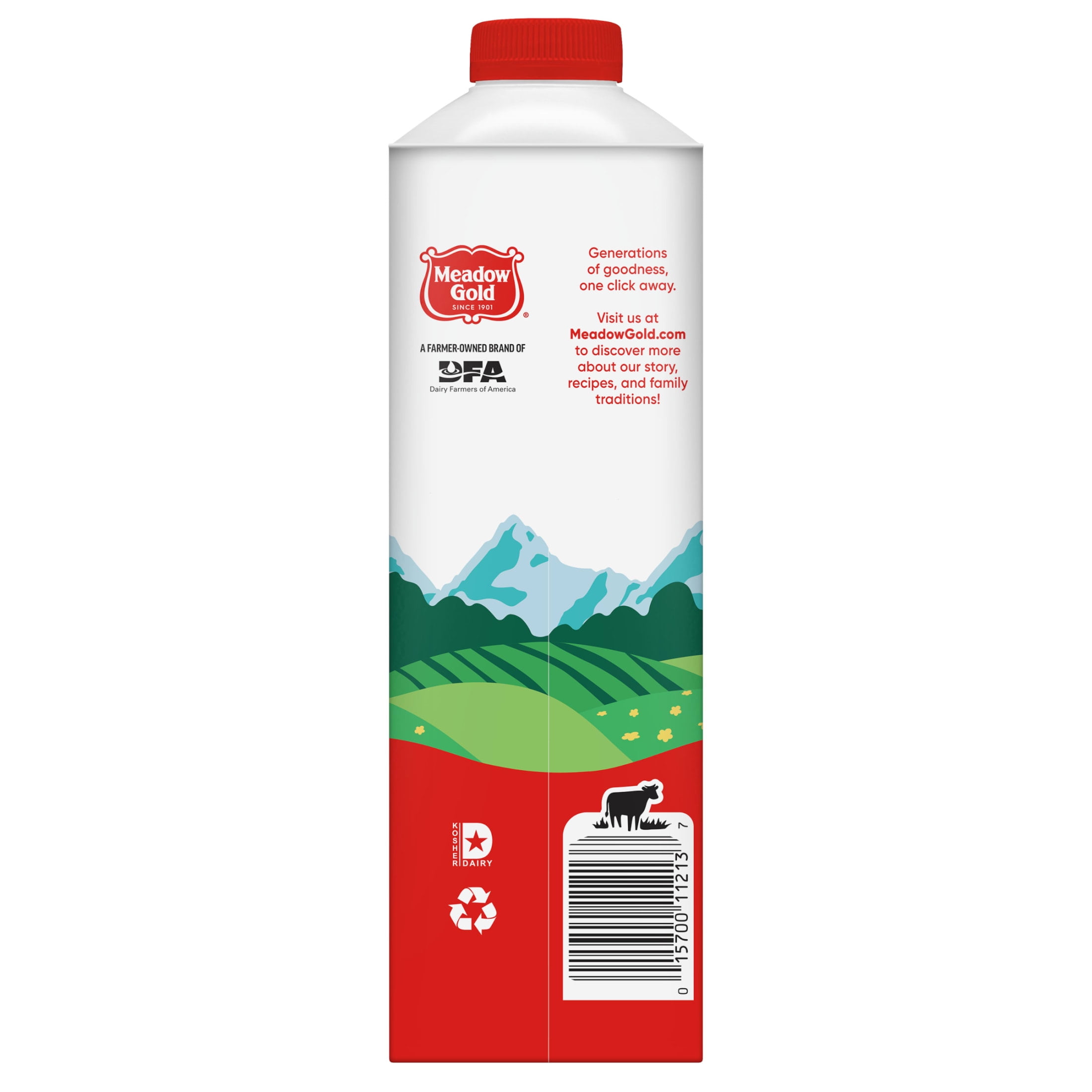 Meadow Gold Ultra-Pasteurized Whole Milk Quart