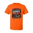 thumbnail image 2 of Main Street of America Route 66 Hot Rod Cars and Trucks Men's Graphic T-Shirt, Orange, 5XL, 2 of 3