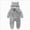 A45--Grey, variant on 0-3 Months Newborn One-Piece Jumpsuit Newborn Infant Baby Boys Girls Snowsuit Winter Coat Warm Fleece Hooded Footed Romper Jumpsuit Outfits Black Infant Gift