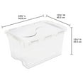 thumbnail image 2 of Sterilite 48 Qt Plastic Storage Bin w/Hinged Lid & Handles, Clear (6 Pack), 2 of 12