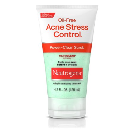 Neutrogena Oil-Free Acne Stress Control Power-Clear Scrub, 4.2 fl. (Best Exfoliator For Combination Acne Prone Skin)