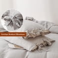 thumbnail image 4 of Simple&Opulence 100% Linen Duvet Cover Set, 3 Piece Belgian Flax Breathable Bedding, King Size 104''x92'' (1 Comforter Cover+2 Pillowshams) with Tie Closure Style,Light Grey, 4 of 8