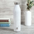 thumbnail image 3 of TAL Modern 20 oz Marble and Silver Solid Print Double Wall Vacuum Insulated Stainless Steel Water Bottle with Screw Cap, 3 of 7