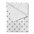 thumbnail image 2 of Baseball Soft Flannel Fleece Throw Blanket, Monochrome Arrangement with Bats and Balls in Various Simplistic Composition, Cozy Plush for Indoor and Outdoor Use, 50" x 60", Black White, by Ambesonne, 2 of 5