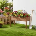 thumbnail image 4 of Jopath Brown Raised Garden Bed with Legs, Elevated Wooden Planter Box for Outdoor Plants Flowers Fruits Vegetable Herb Growing(48"x24"x30"), 4 of 9