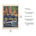 thumbnail image 2 of Crossfire - Starring Robert Young Robert Mitchum Robert Ryan and Gloria Grahame - Vintage Film Noir Movie Poster c.1947 - 8 x 12 inch Vintage Wood Art Sign, 2 of 4
