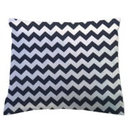 SheetWorld Twin Pillow Case, 100% Cotton Woven 20 x 26, Navy Chevron Zigzag