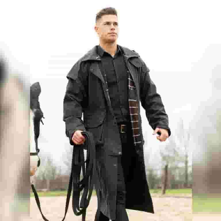 Cowboy Fashion Duster Jackets Cowboy Style Trench Coat Mens